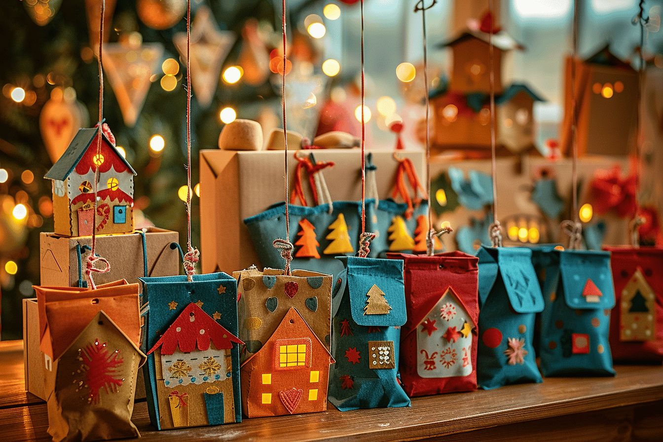 Calendrier de l'Avent fait main avec surprises créatives