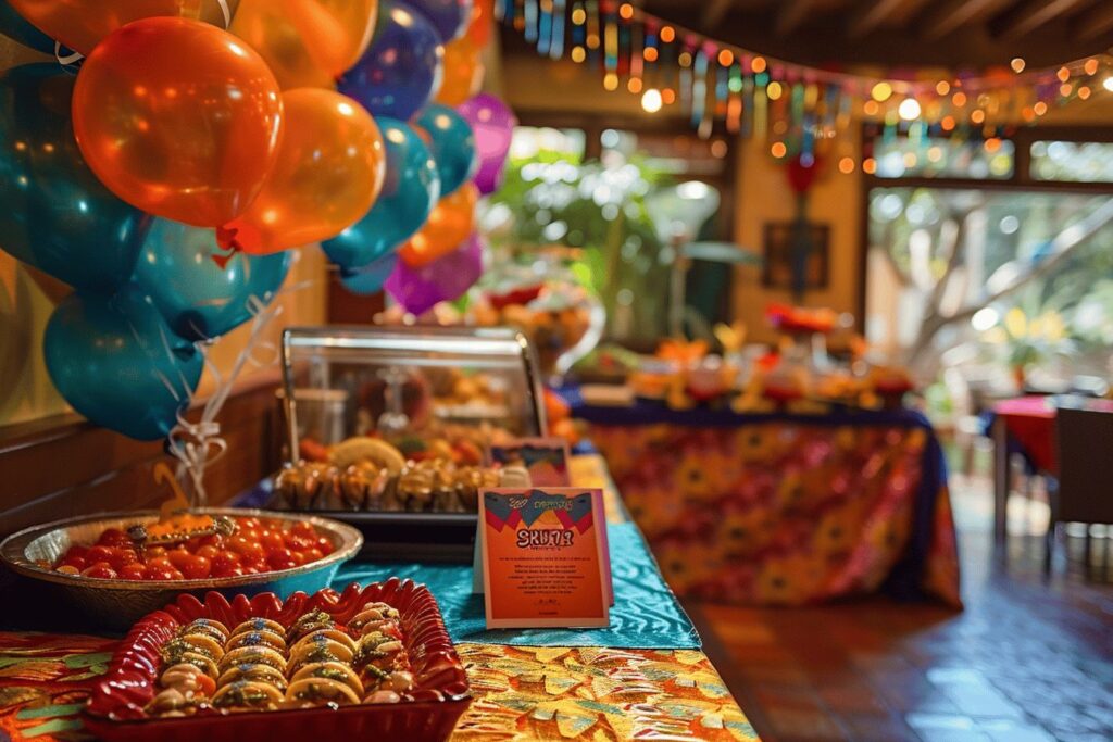 Un groupe d'amis célébrant une fête surprise