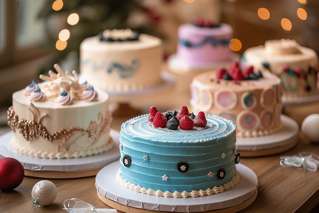 Gâteau d'anniversaire décoré avec des bougies colorées