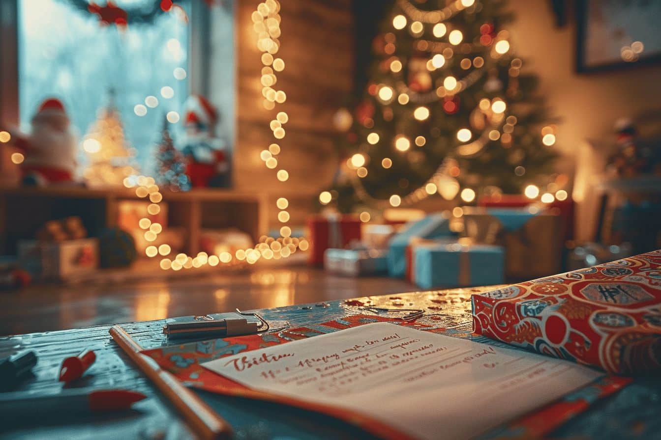 Modèles de lettres au Père Noël pour enfants